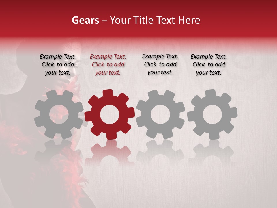 Flower Burlesque Wall PowerPoint Template