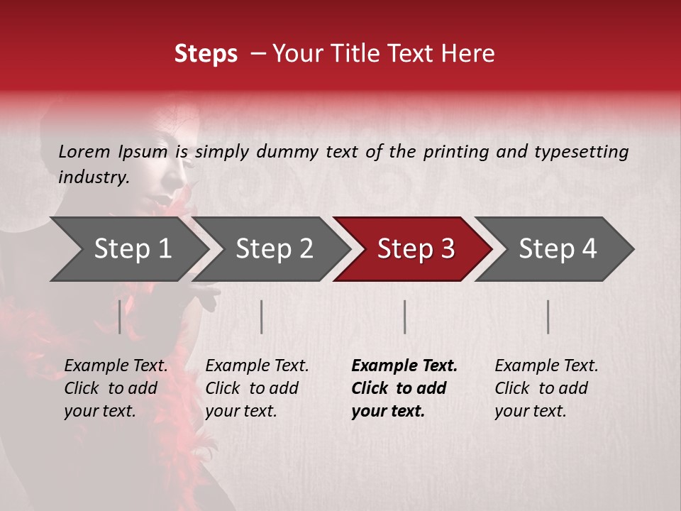 Flower Burlesque Wall PowerPoint Template