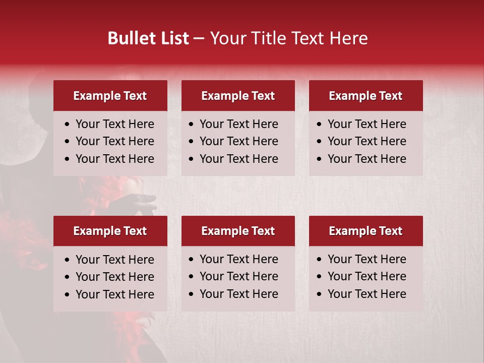 Flower Burlesque Wall PowerPoint Template