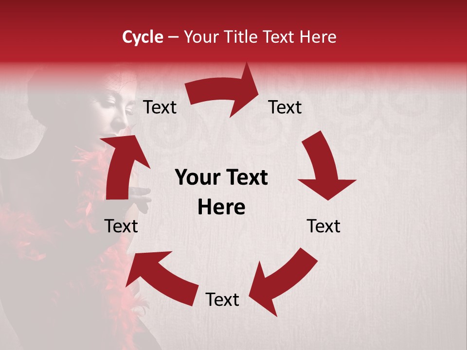 Flower Burlesque Wall PowerPoint Template