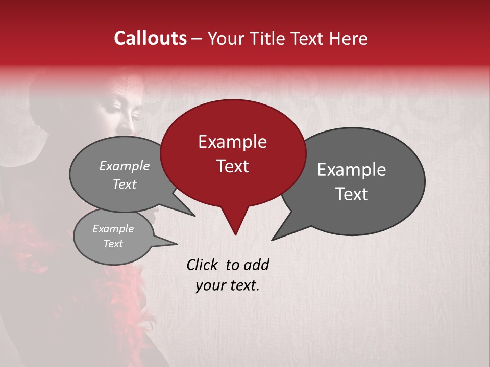 Flower Burlesque Wall PowerPoint Template