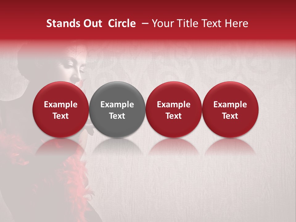 Flower Burlesque Wall PowerPoint Template