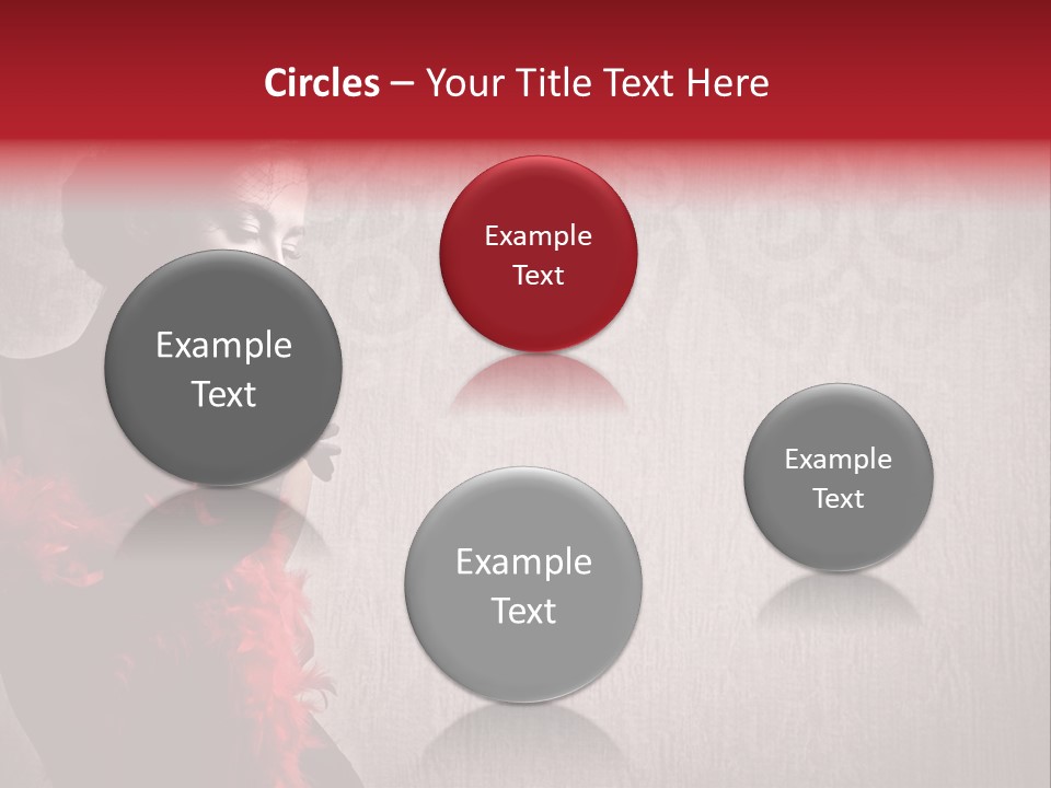 Flower Burlesque Wall PowerPoint Template