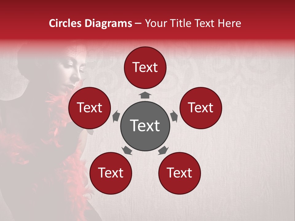 Flower Burlesque Wall PowerPoint Template