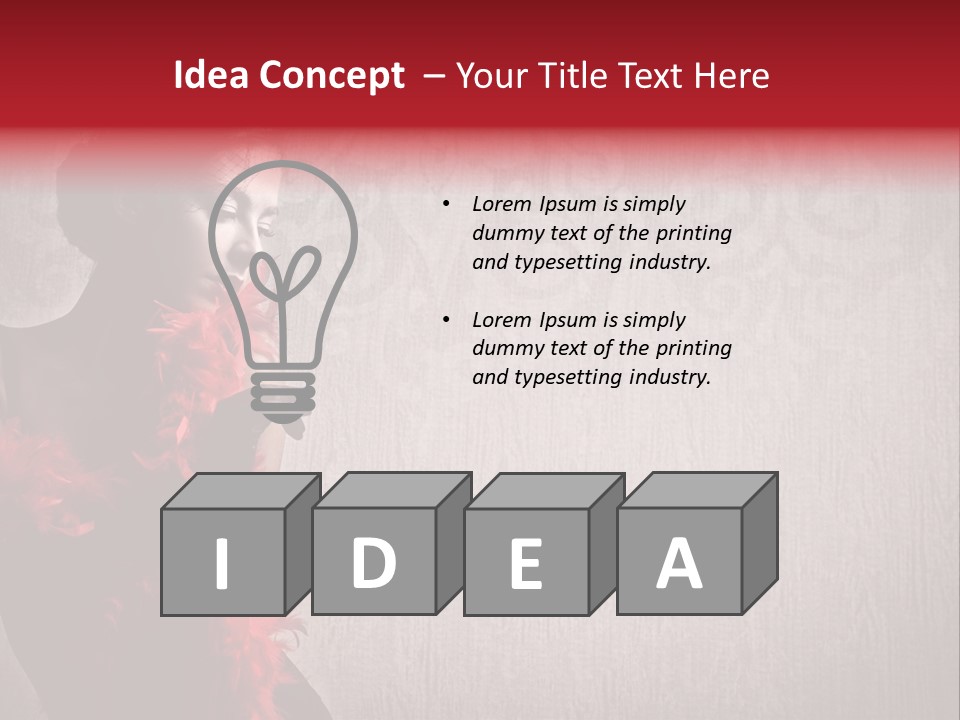 Flower Burlesque Wall PowerPoint Template