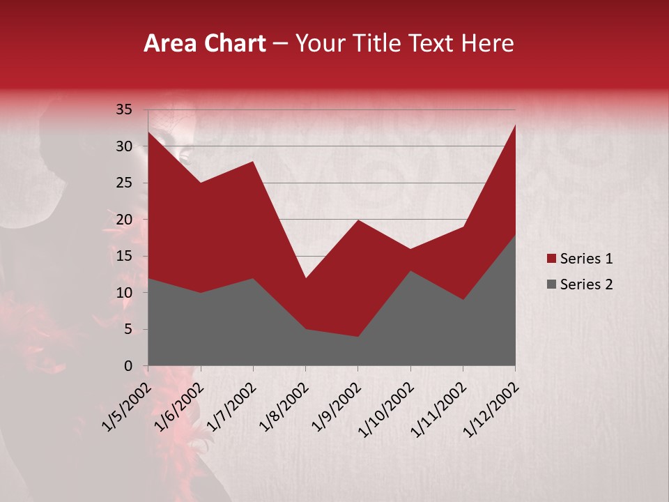 Flower Burlesque Wall PowerPoint Template