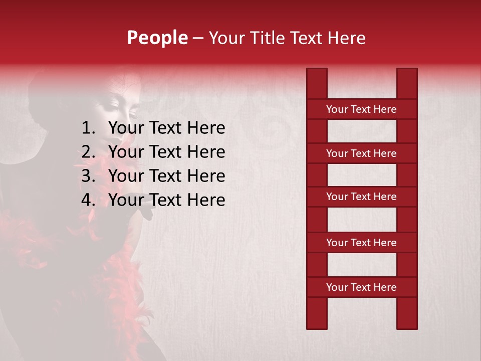 Flower Burlesque Wall PowerPoint Template