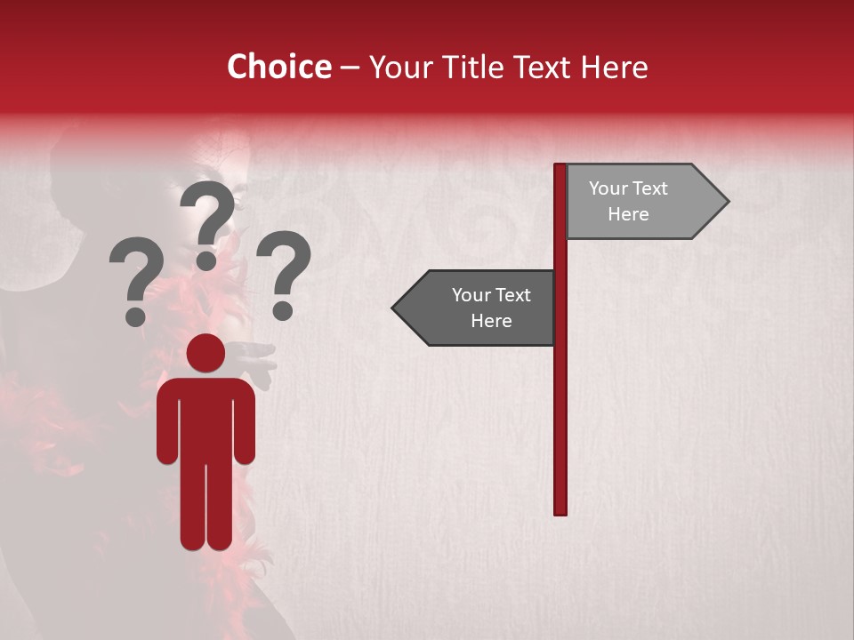 Flower Burlesque Wall PowerPoint Template