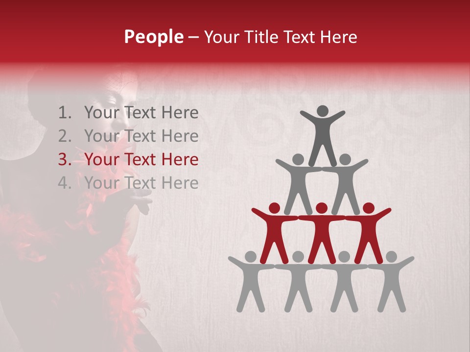 Flower Burlesque Wall PowerPoint Template