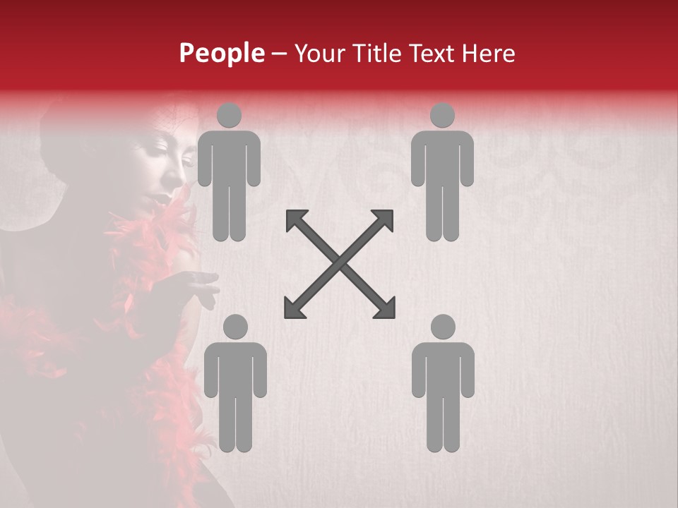 Flower Burlesque Wall PowerPoint Template