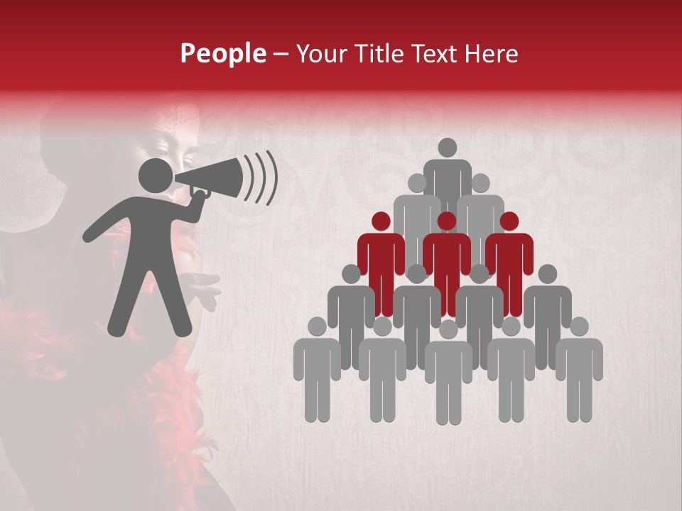 Flower Burlesque Wall PowerPoint Template