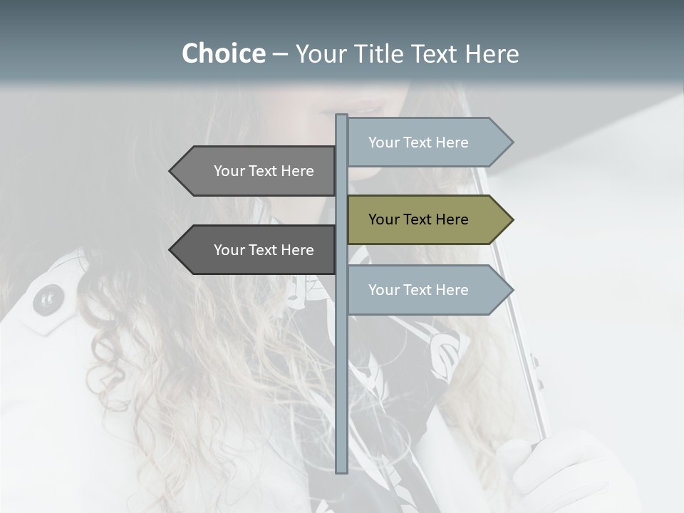 Rain Umbrella Face PowerPoint Template