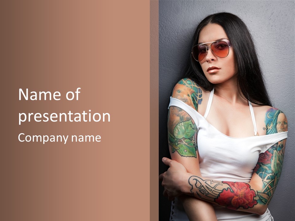 Tribal Attractive Caucasian PowerPoint Template
