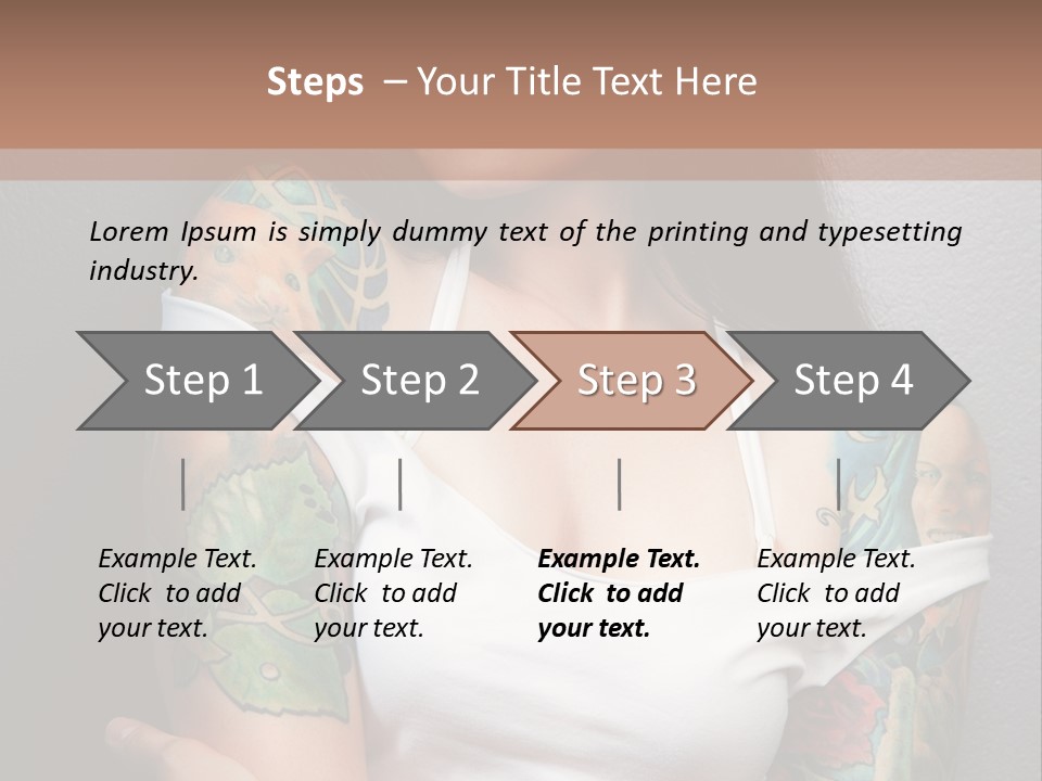 Tribal Attractive Caucasian PowerPoint Template