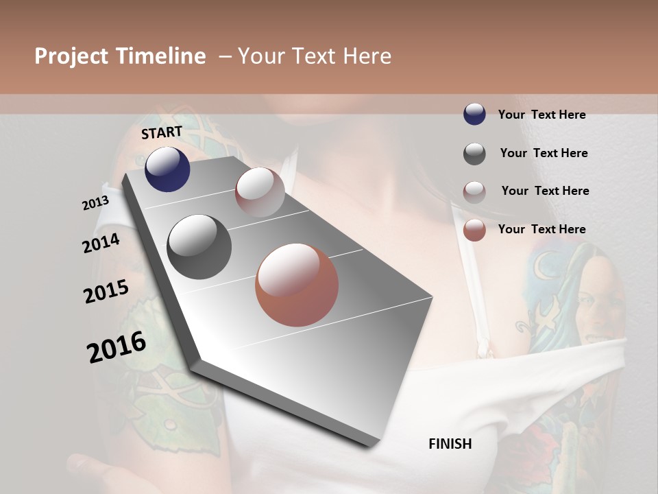 Tribal Attractive Caucasian PowerPoint Template