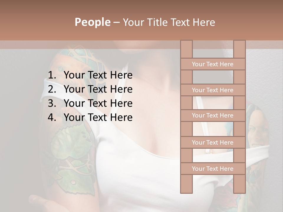 Tribal Attractive Caucasian PowerPoint Template