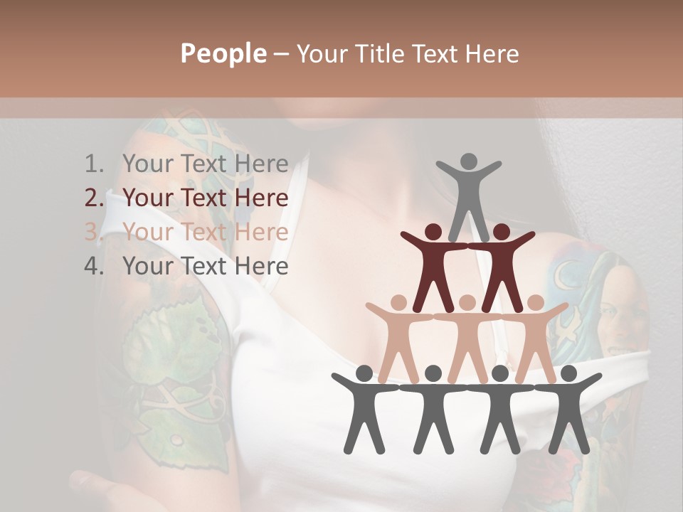 Tribal Attractive Caucasian PowerPoint Template