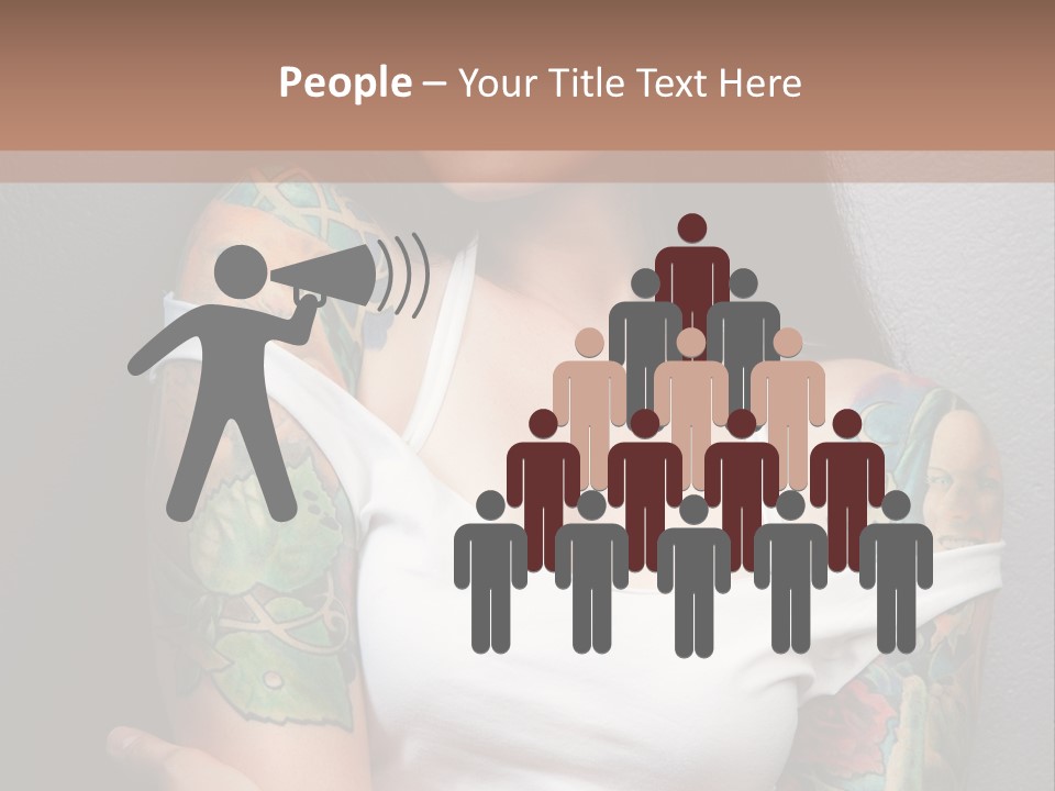 Tribal Attractive Caucasian PowerPoint Template