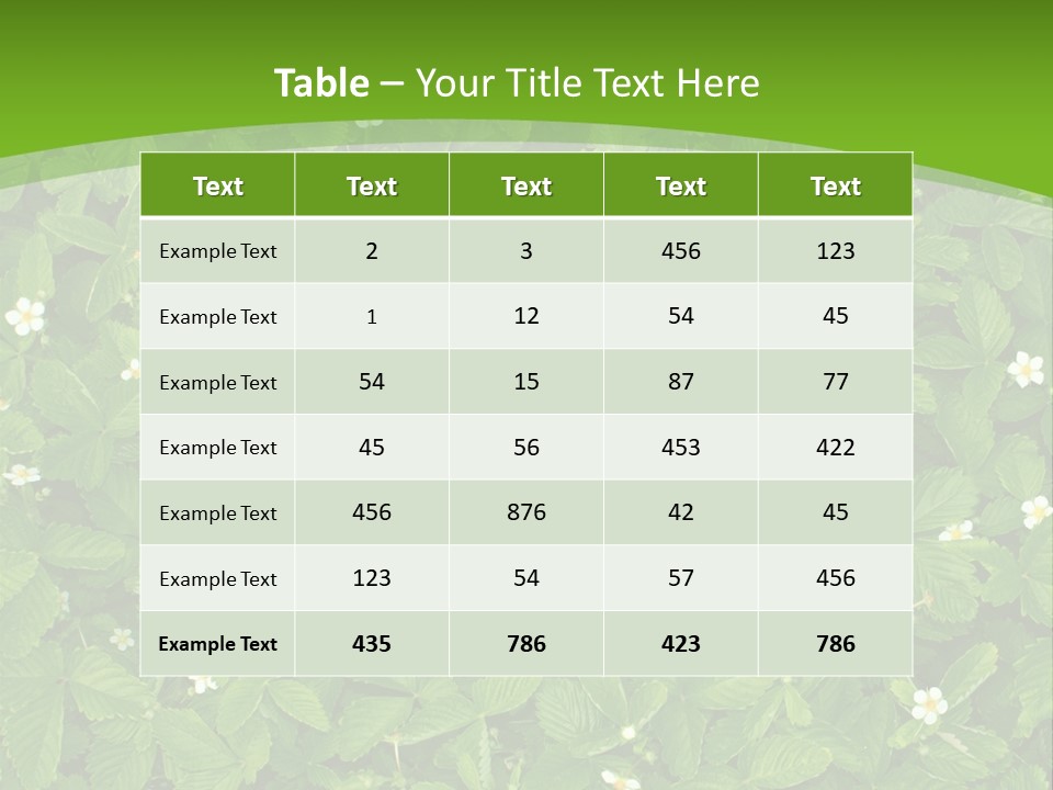 Green Organic Leaf PowerPoint Template