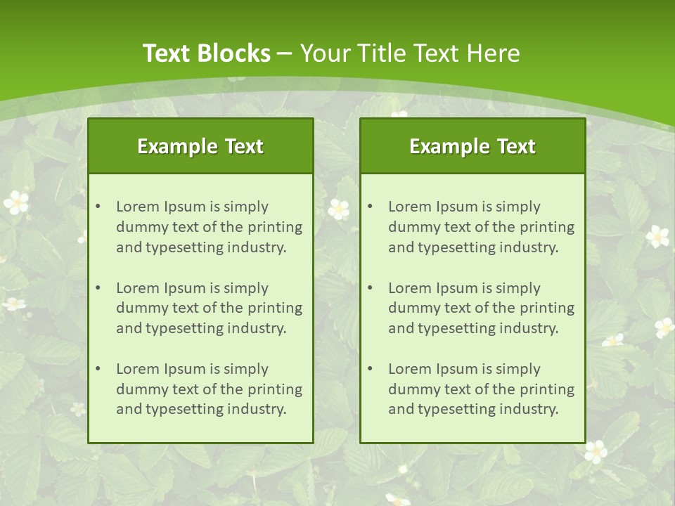 Green Organic Leaf PowerPoint Template