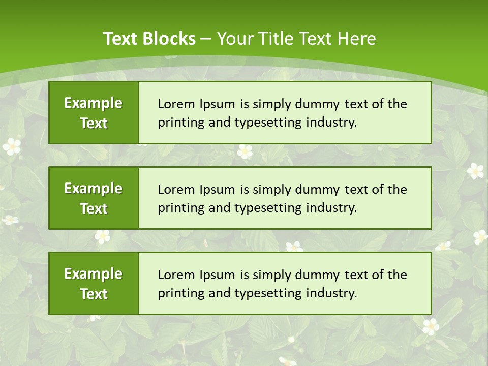 Green Organic Leaf PowerPoint Template