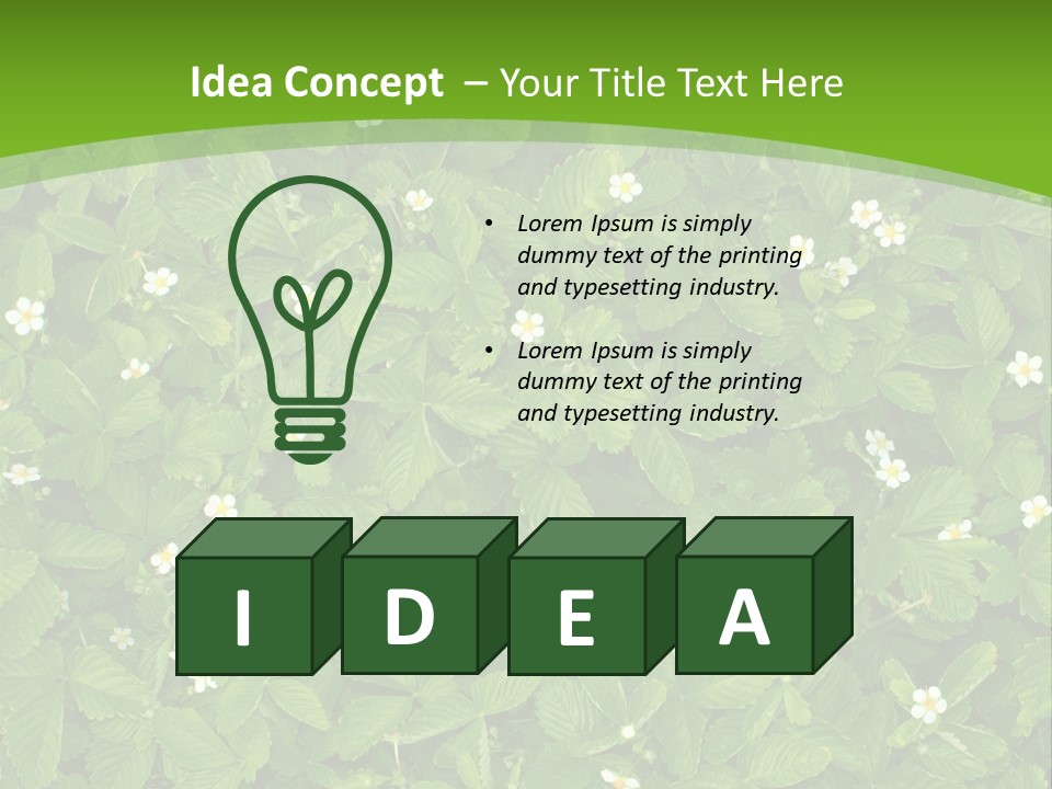 Green Organic Leaf PowerPoint Template