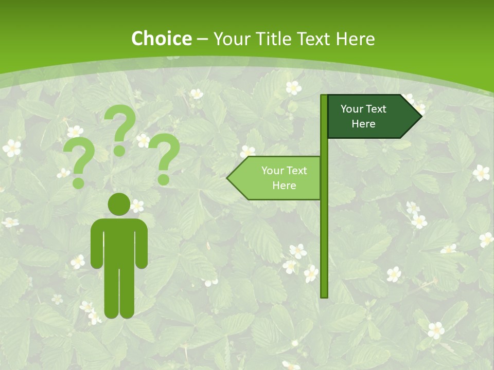 Green Organic Leaf PowerPoint Template