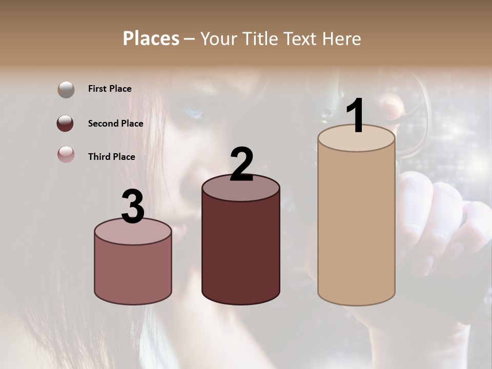 Confident Head Picture PowerPoint Template