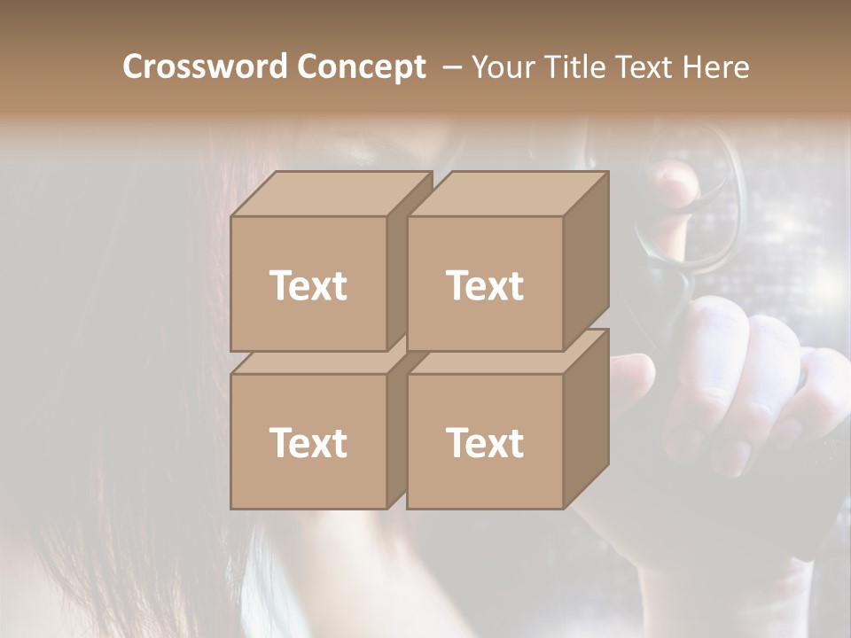 Confident Head Picture PowerPoint Template