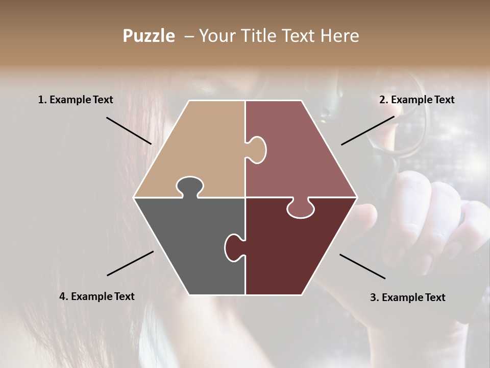 Confident Head Picture PowerPoint Template