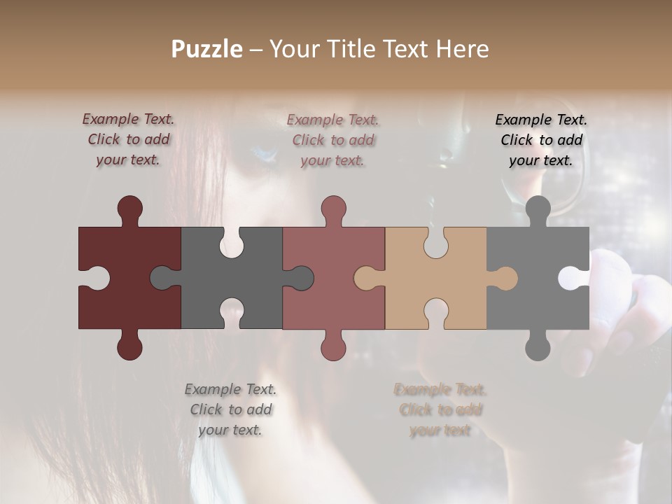 Confident Head Picture PowerPoint Template