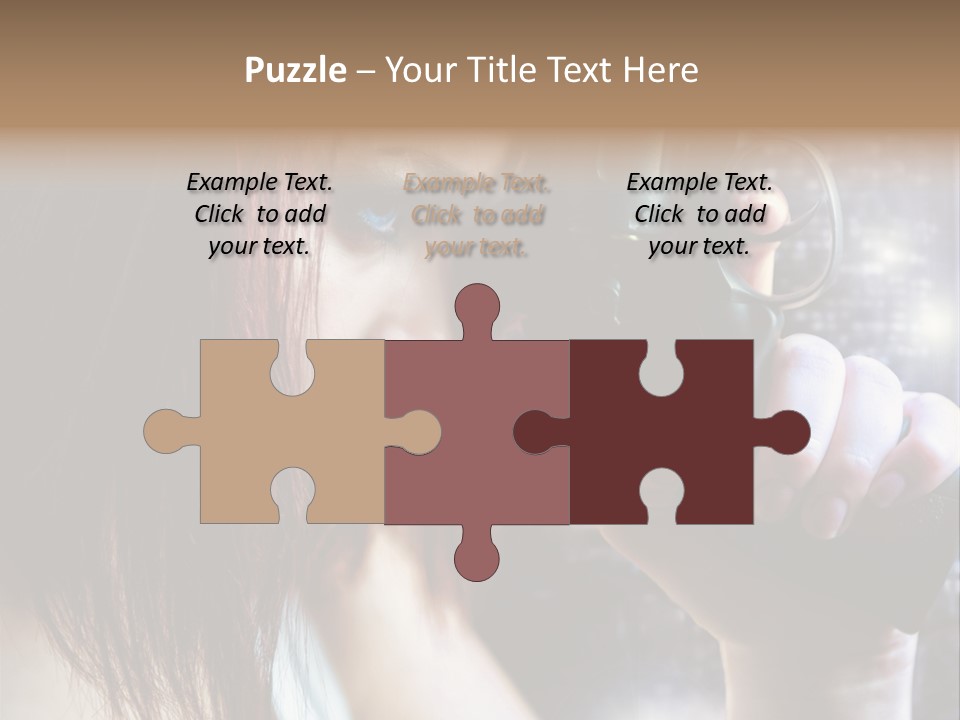 Confident Head Picture PowerPoint Template