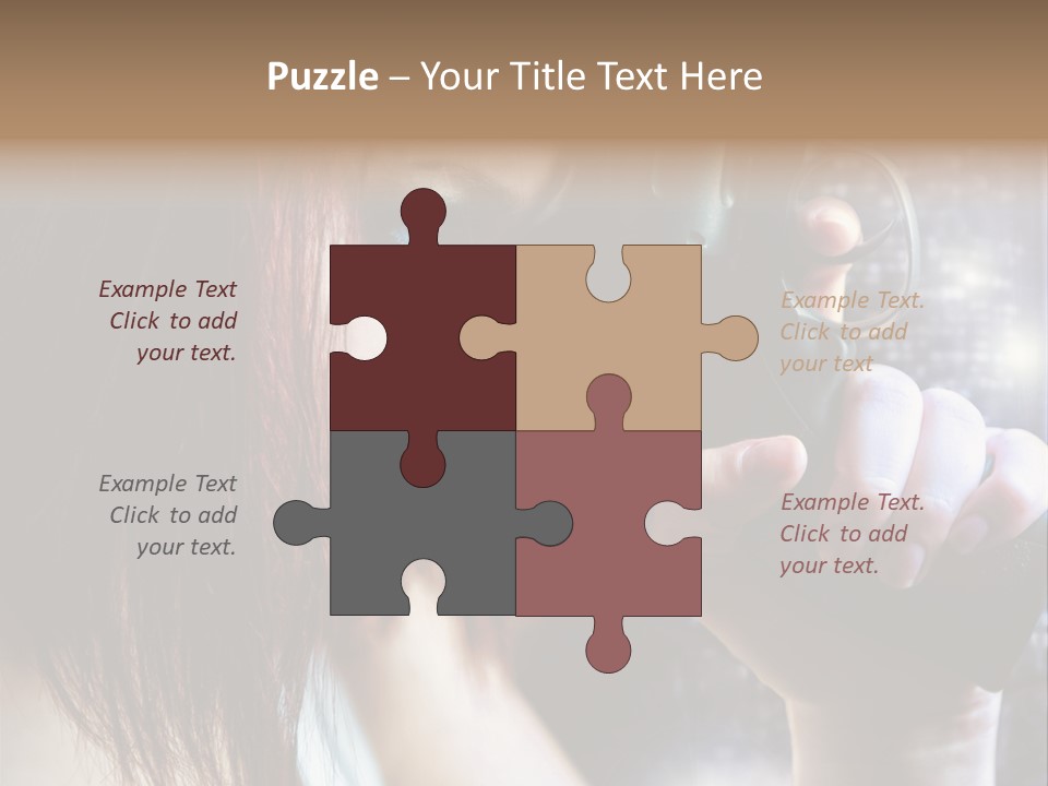 Confident Head Picture PowerPoint Template