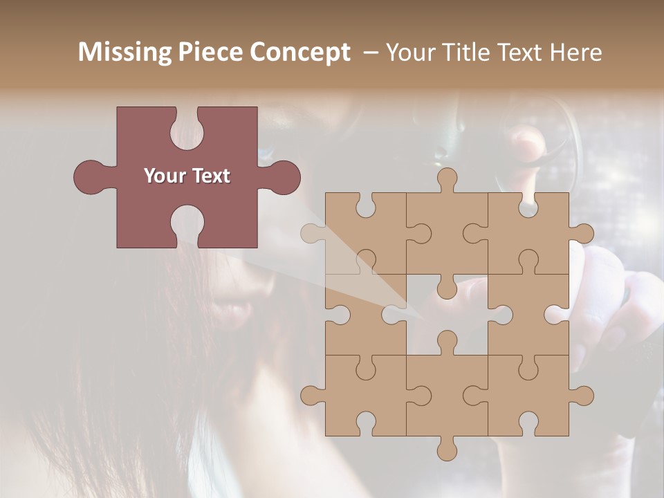 Confident Head Picture PowerPoint Template