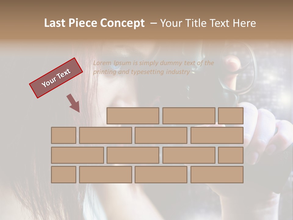 Confident Head Picture PowerPoint Template