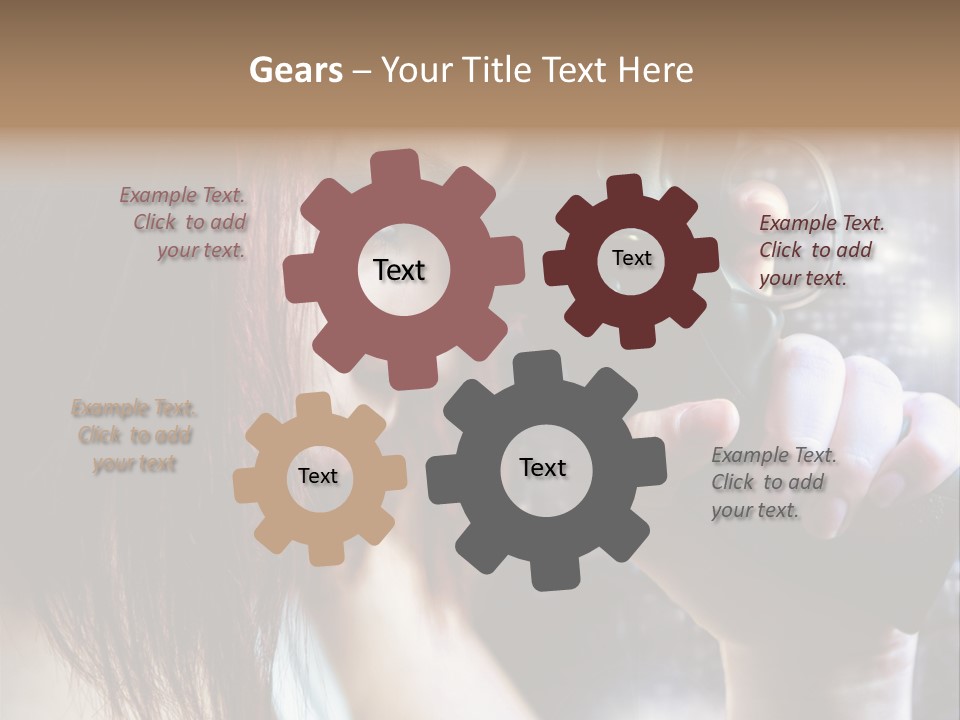 Confident Head Picture PowerPoint Template
