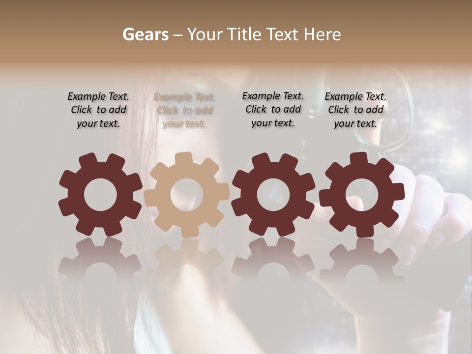 Confident Head Picture PowerPoint Template