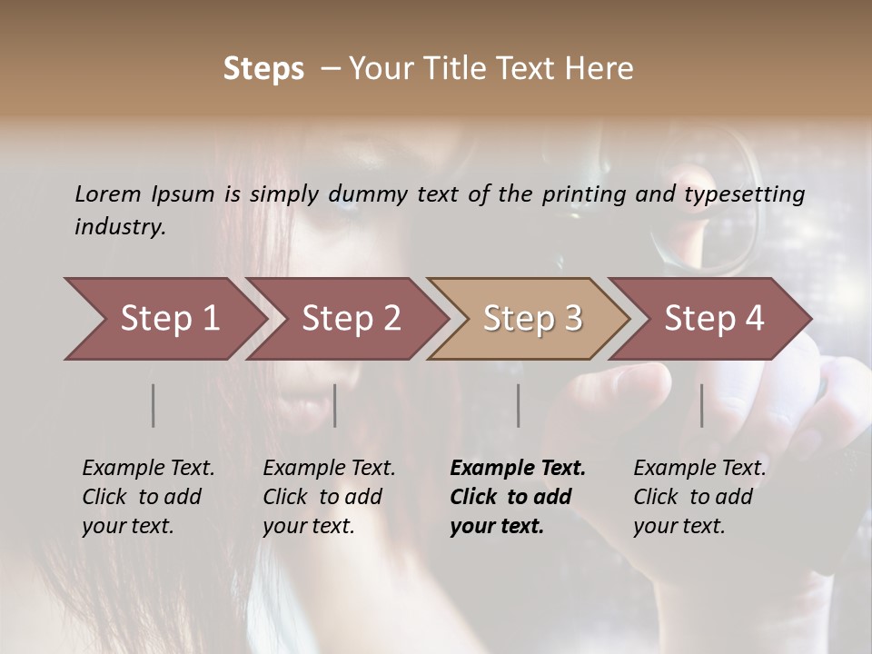Confident Head Picture PowerPoint Template