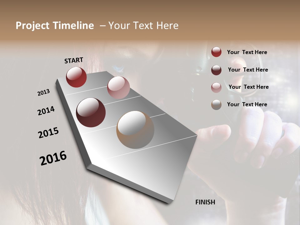Confident Head Picture PowerPoint Template