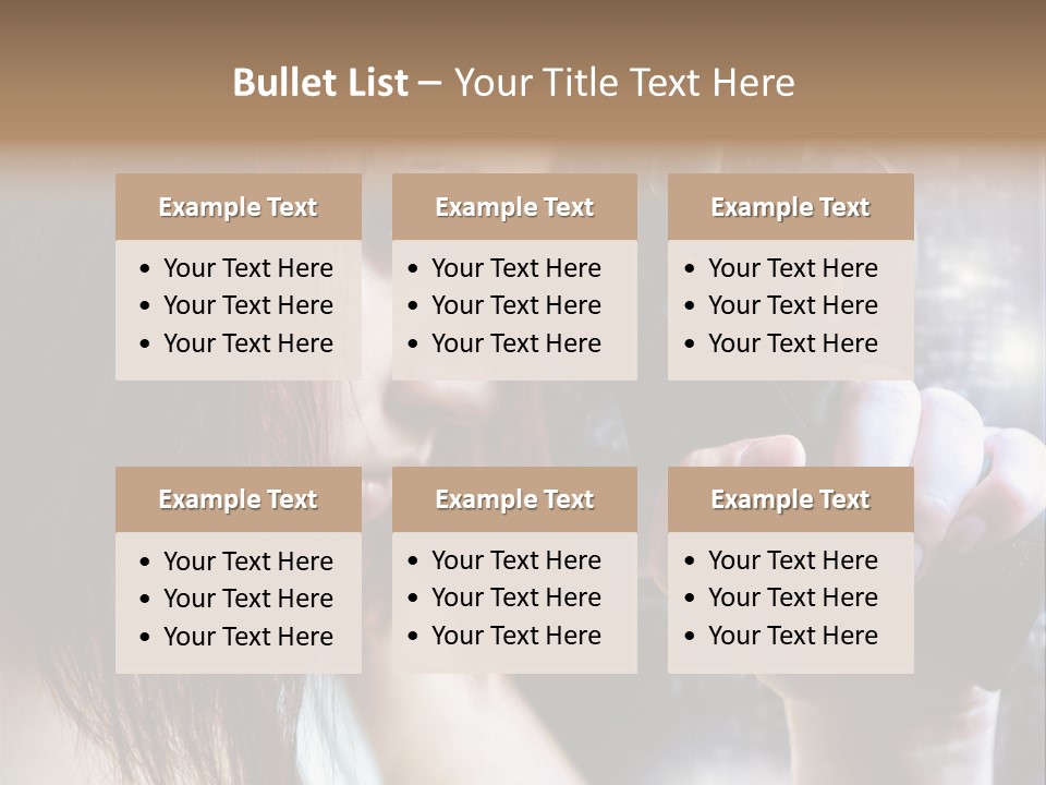 Confident Head Picture PowerPoint Template