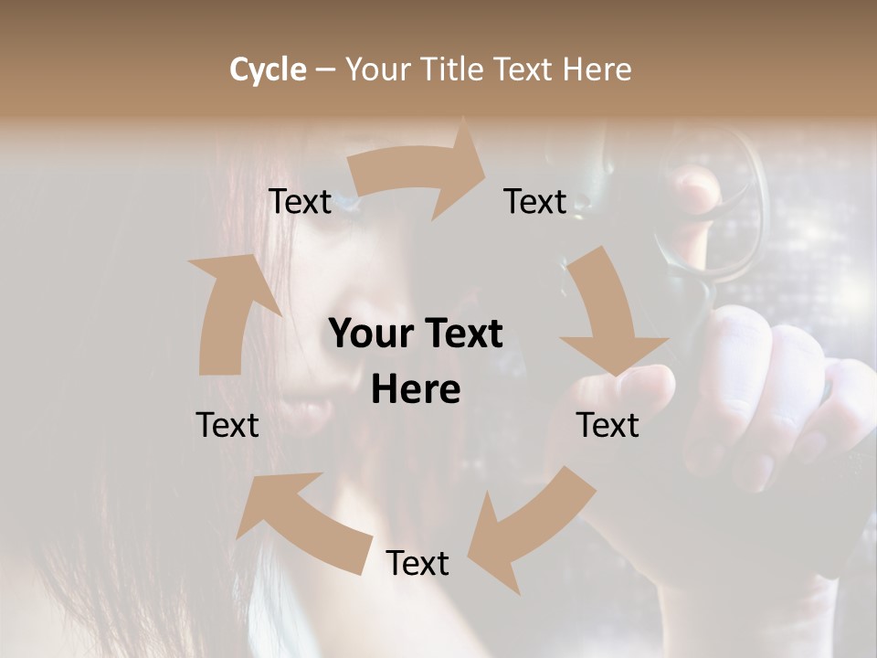 Confident Head Picture PowerPoint Template
