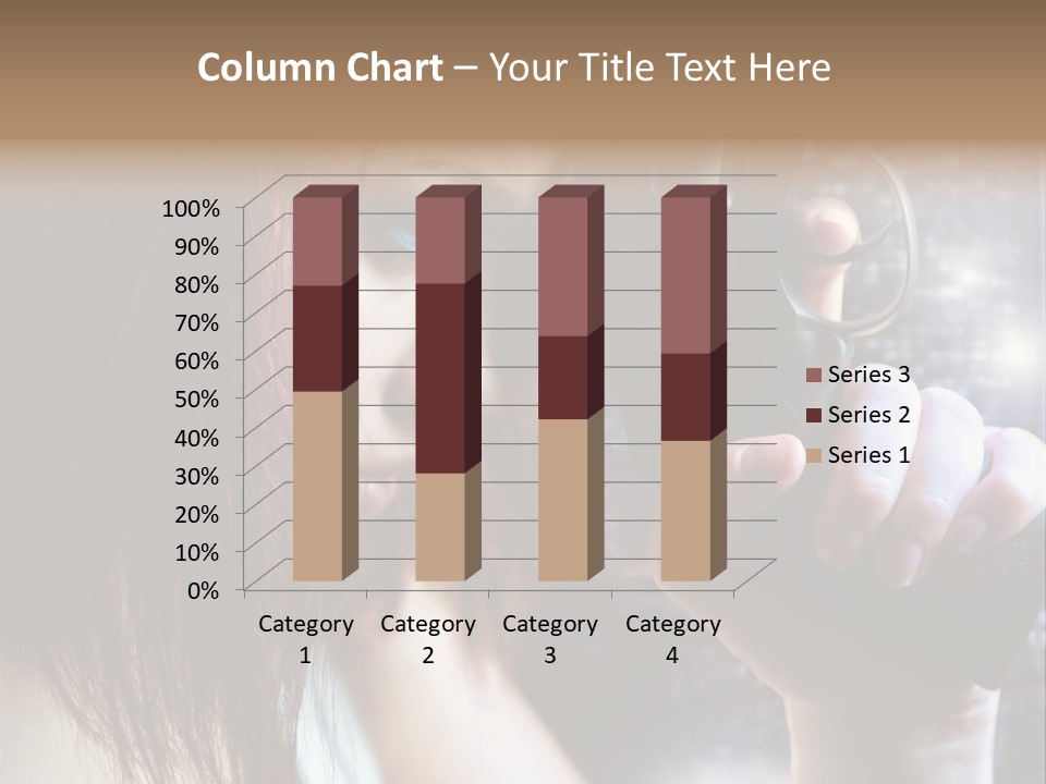 Confident Head Picture PowerPoint Template