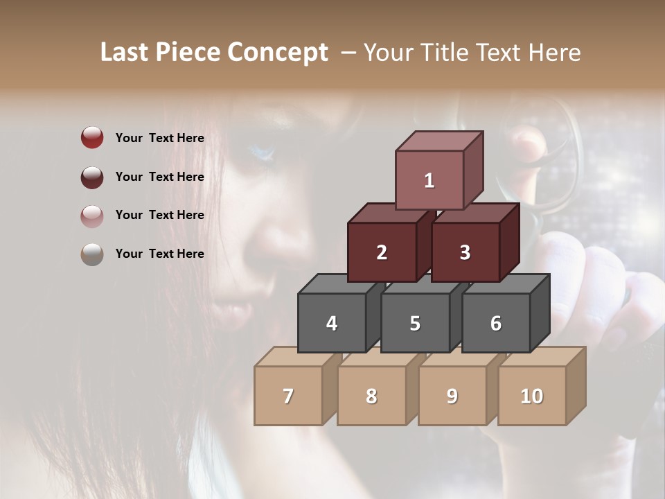Confident Head Picture PowerPoint Template