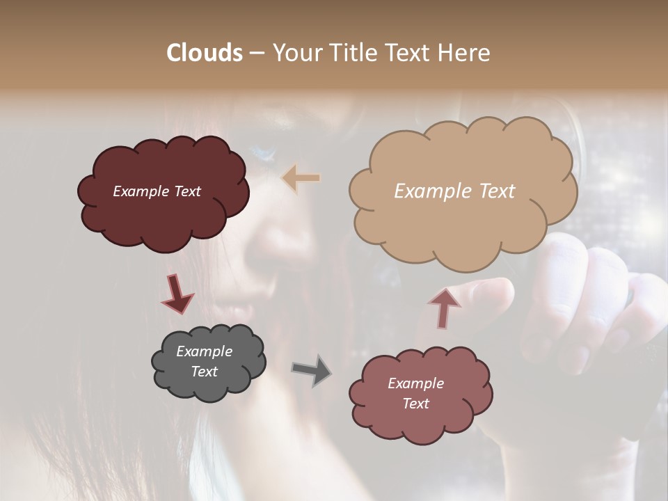 Confident Head Picture PowerPoint Template