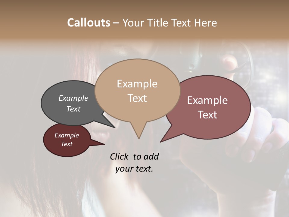 Confident Head Picture PowerPoint Template