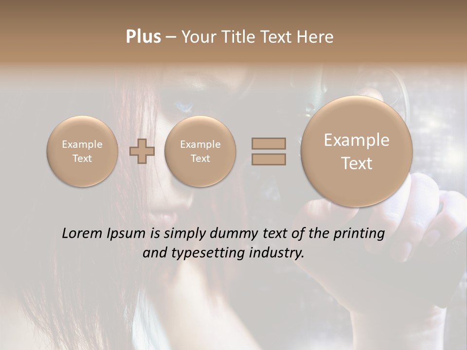 Confident Head Picture PowerPoint Template