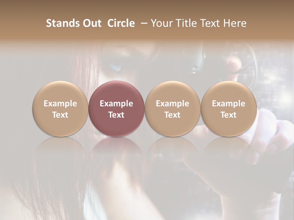 Confident Head Picture PowerPoint Template