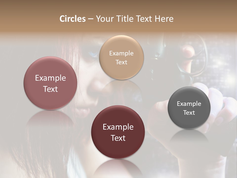 Confident Head Picture PowerPoint Template