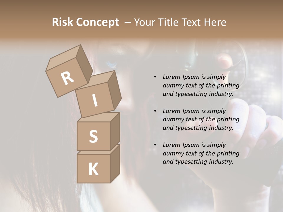 Confident Head Picture PowerPoint Template
