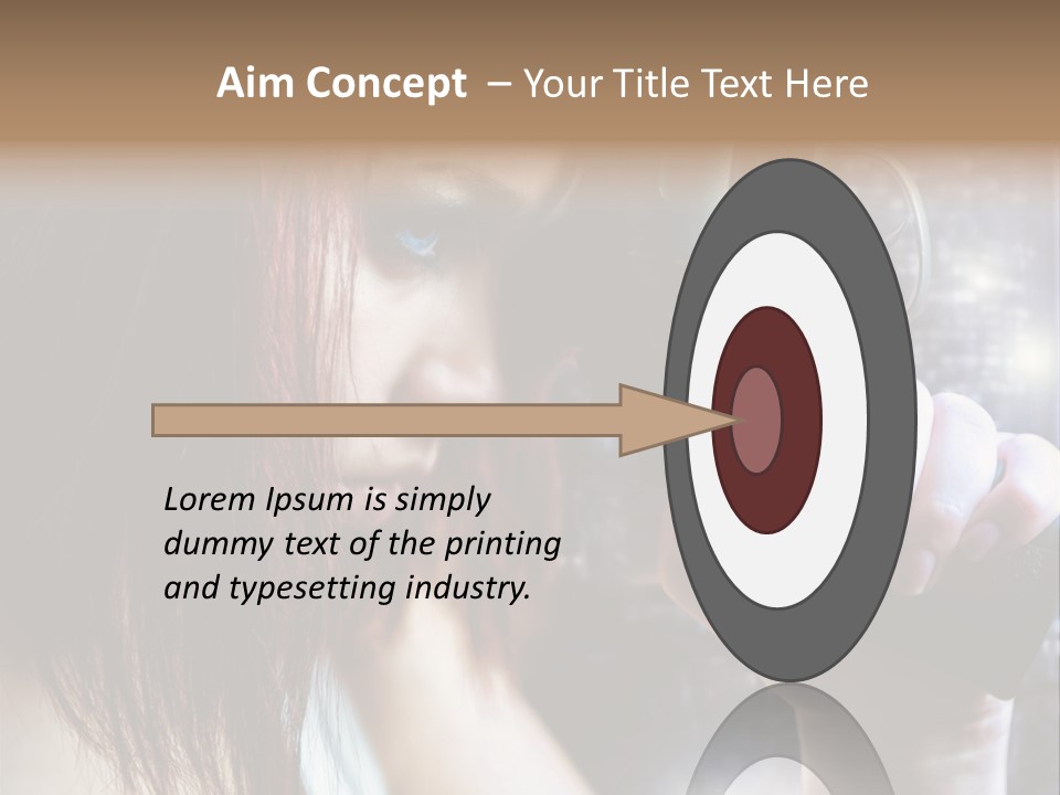 Confident Head Picture PowerPoint Template